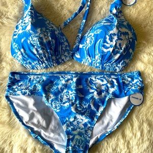 Never worn 2 piece halter bikini